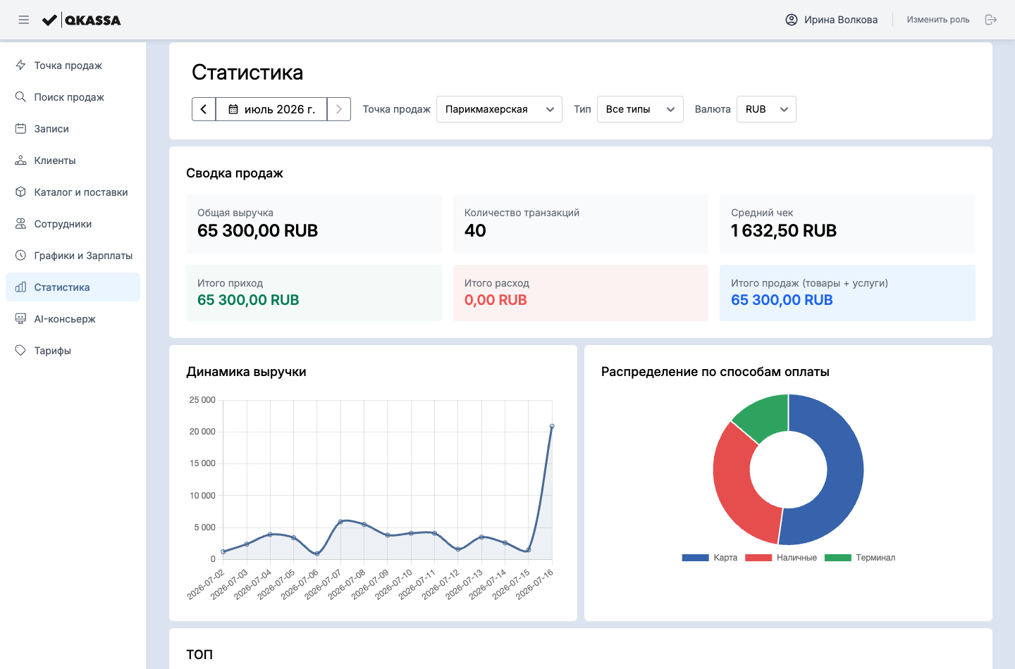 QKASSA — статистика и аналитика на компьютере